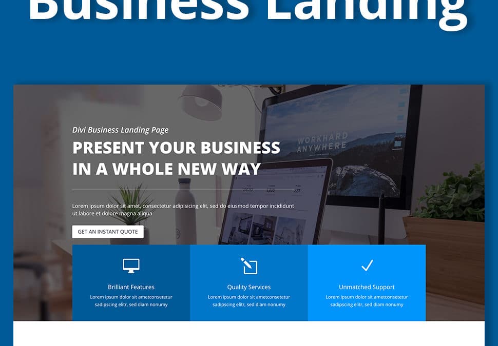 Business Landing Page Layout