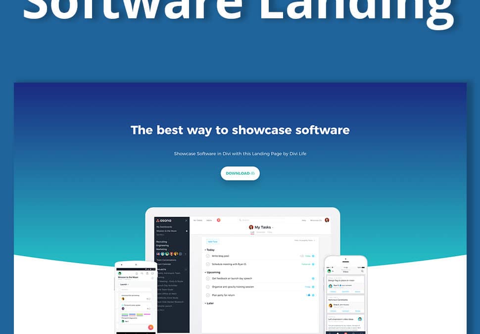 Software Landing Page Layout
