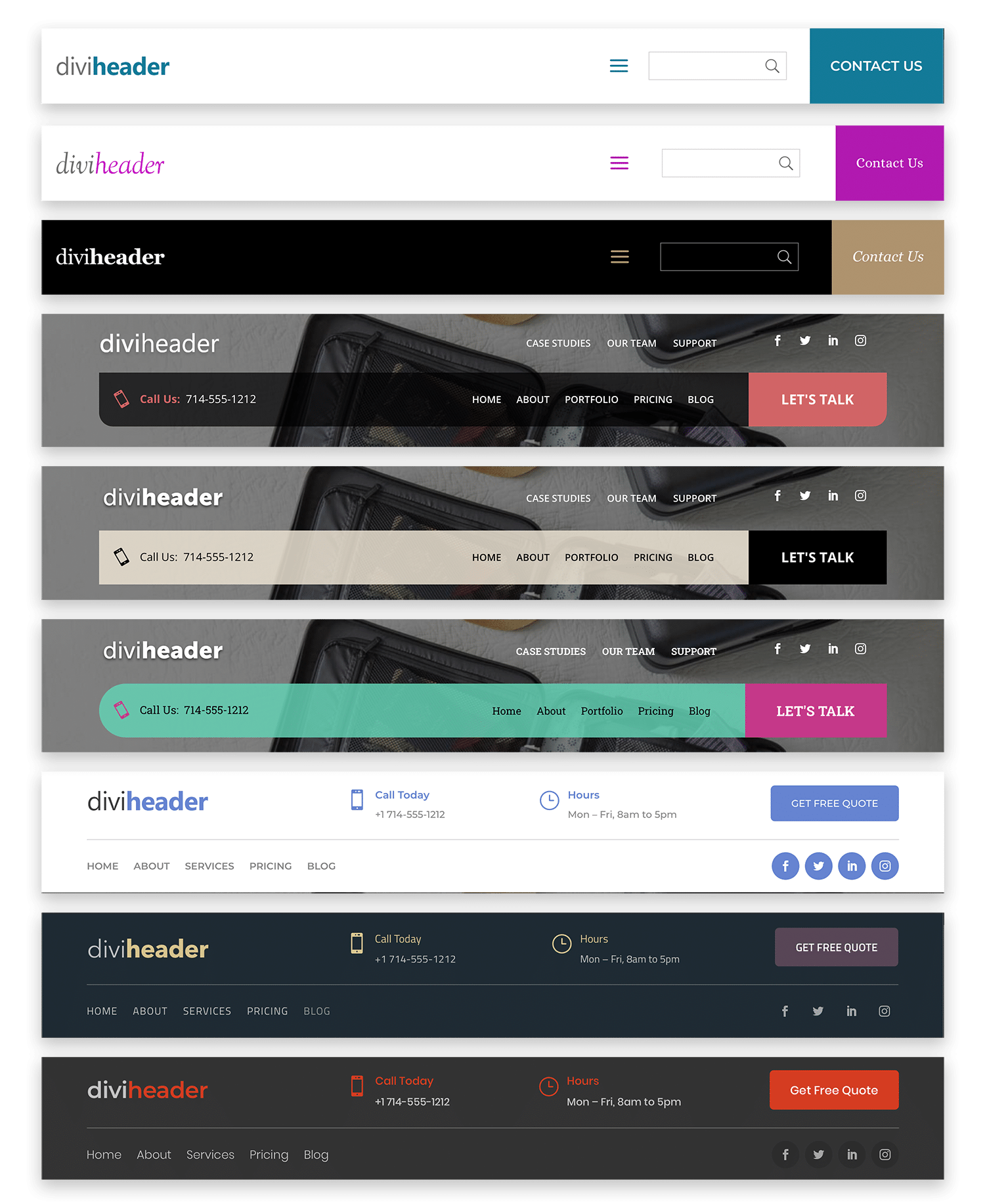 Divi 4.0 Header Templates!