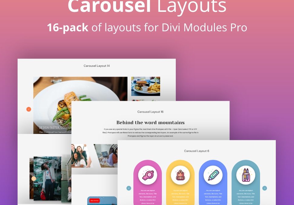 Divi Carousel Module Layout Pack