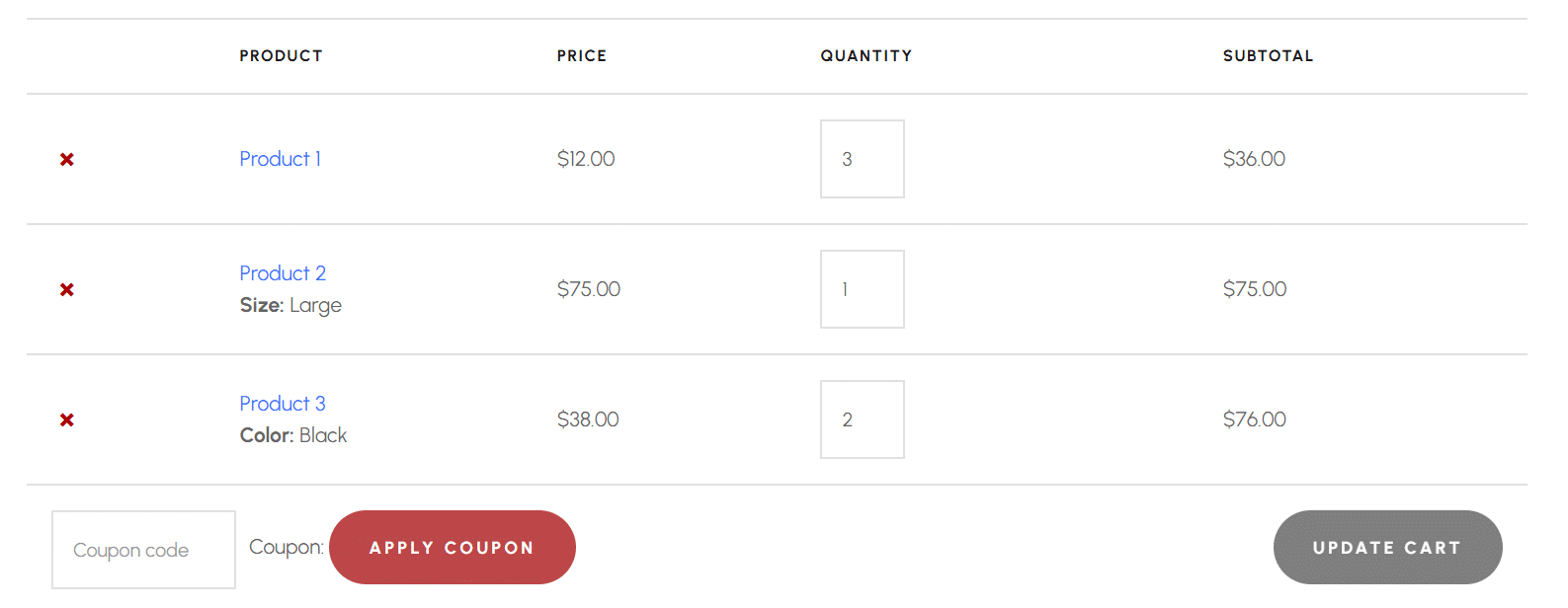 Sample native Divi cart for WooCommerce