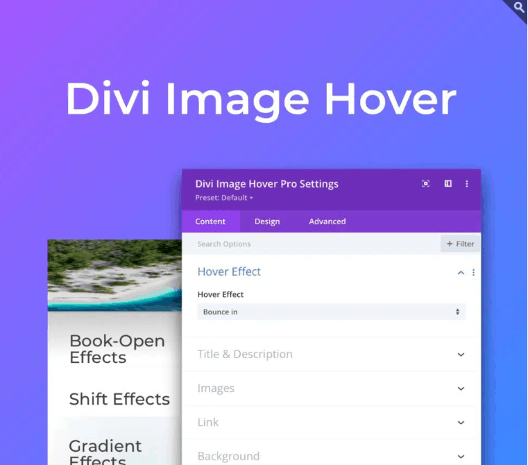 Divi Image Hover homepage