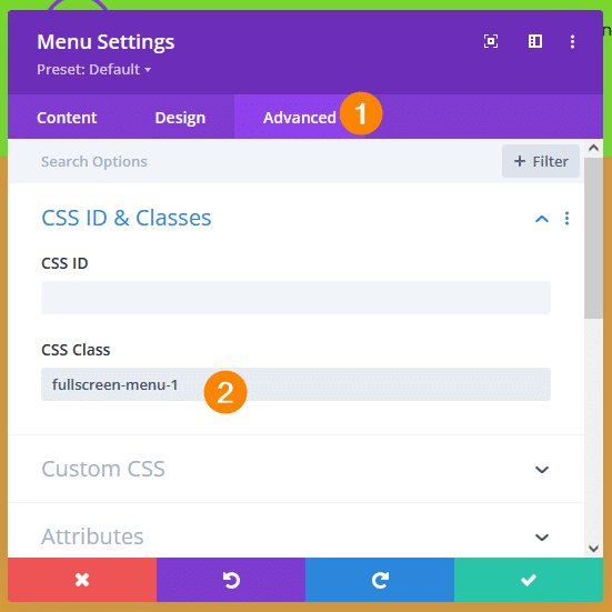 How to give a Divi menu module a custom class name