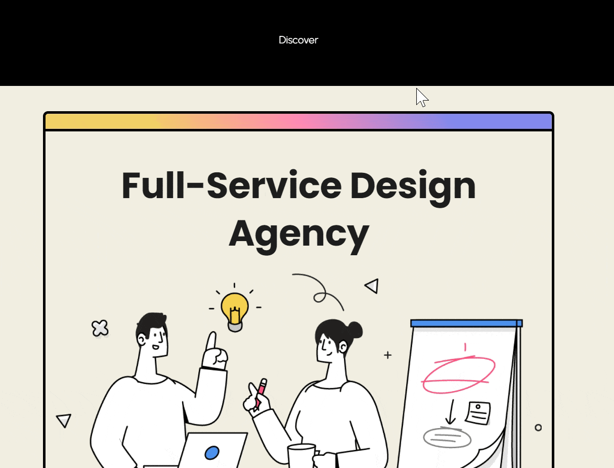 A fullscreen menu created using Divi Overlays