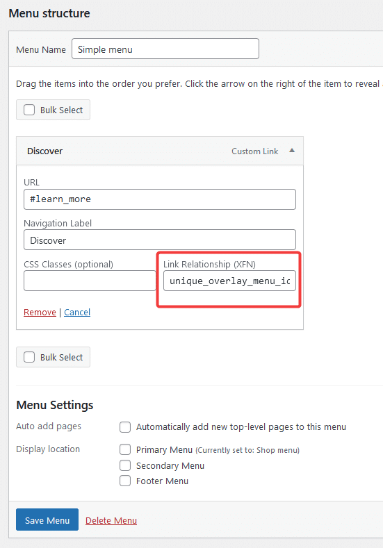 How to connect a menu item to a Divi Overlay