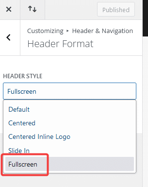 How to change the header format in the Divi Theme Customizer