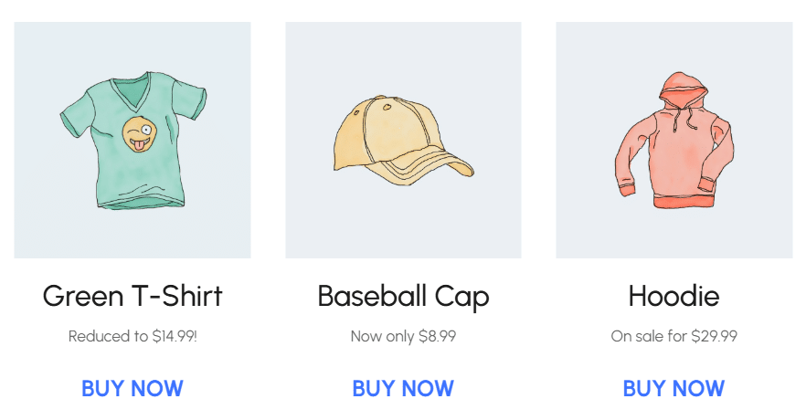 Product showcase carousel