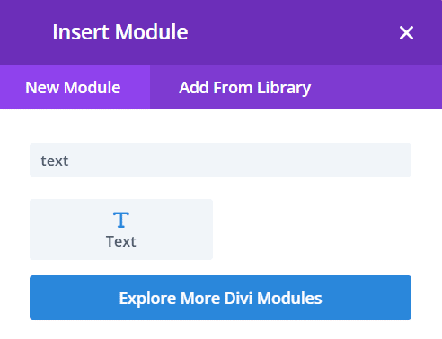 Searching for Text module