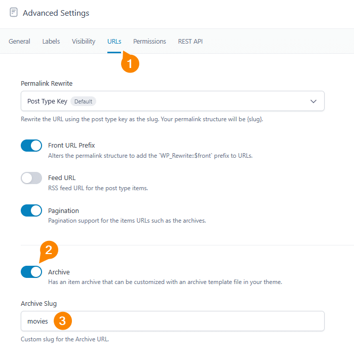 Enabling archives for a custom post type