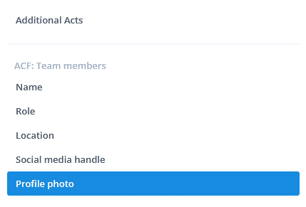 Connecting a Divi module to an ACF field