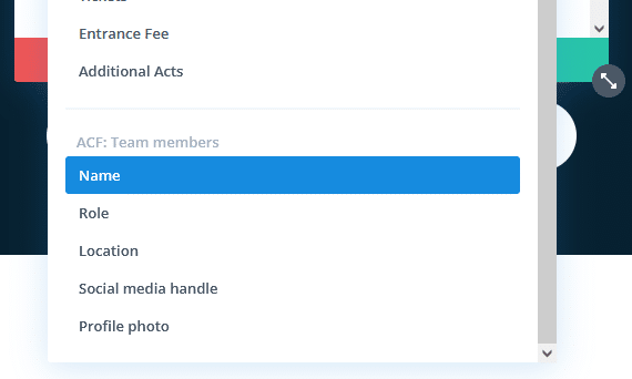 How to connect a Divi module to an ACF field