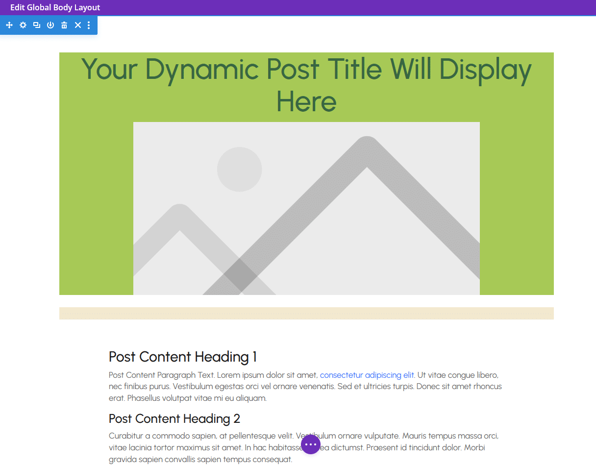 Divi custom post type template
