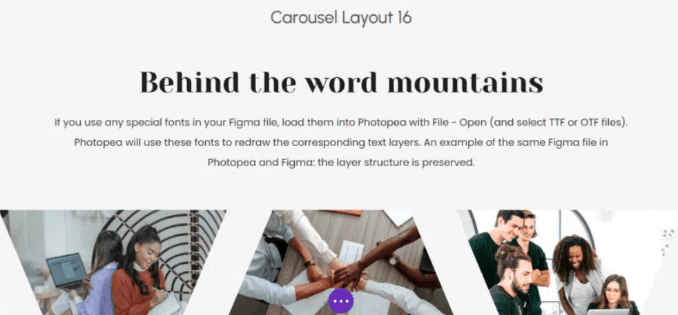 Divi’s page builder – front end view