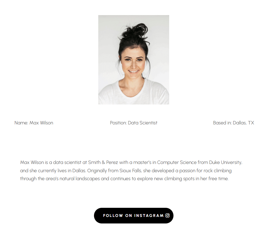 A custom Divi page showing ACF data