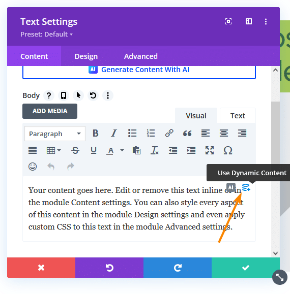 How to use dynamic content in Divi