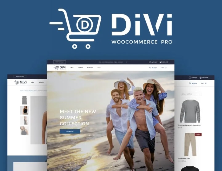 Divi WooCommerce Pro homepage