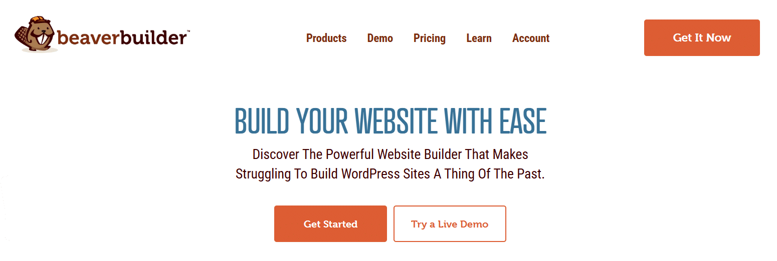 Beaver Builder homepage