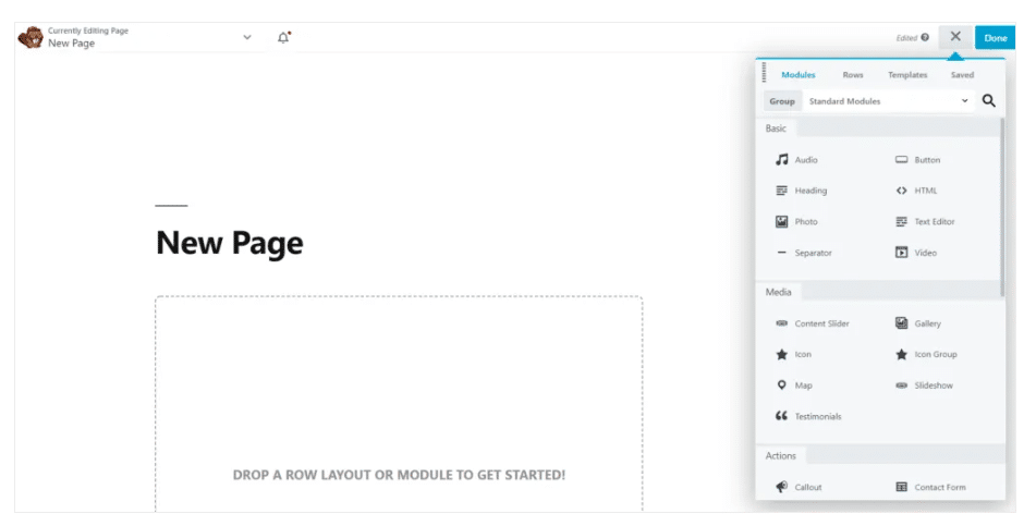 Beaver Builder interface