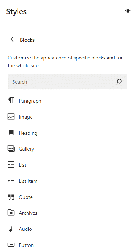 Customizing Gutenberg blocks