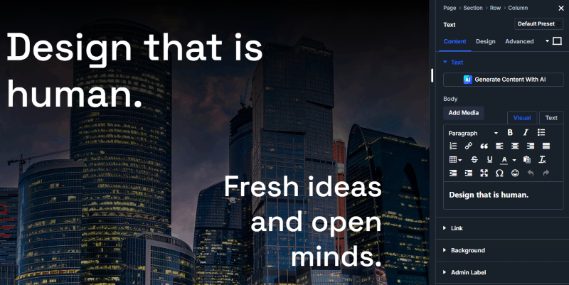 Editing a Divi module