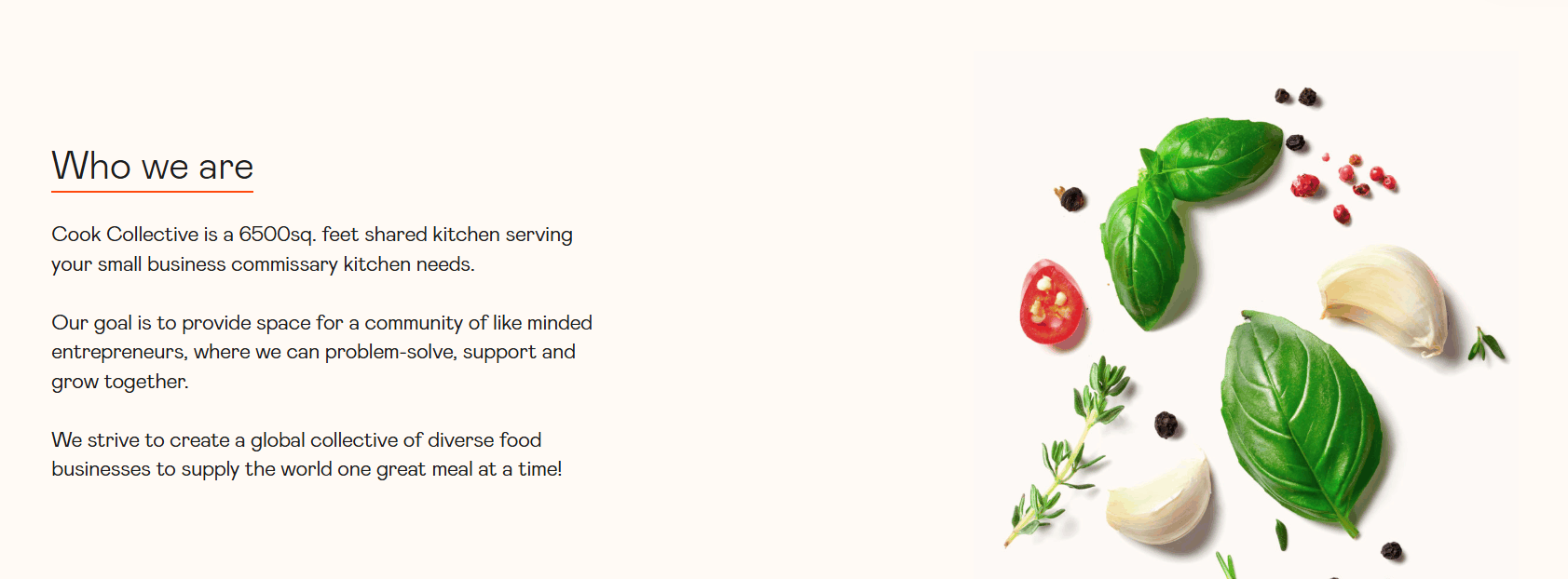 Cook Collective’s ‘about’ section