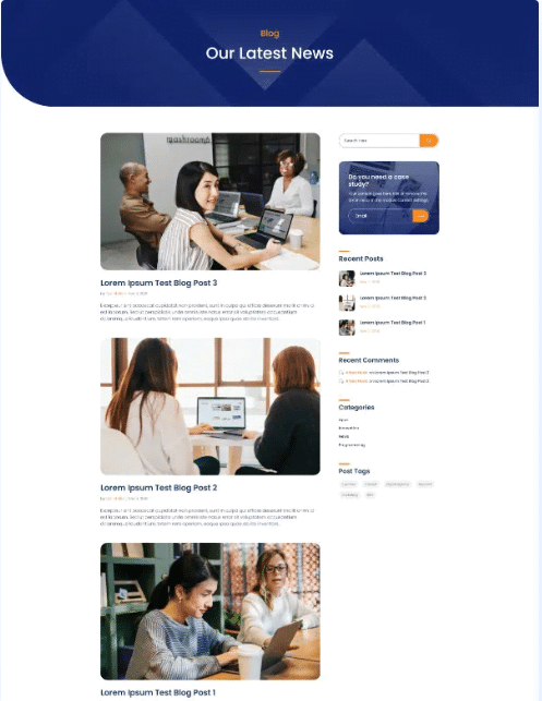 Divi Corporate example 2
