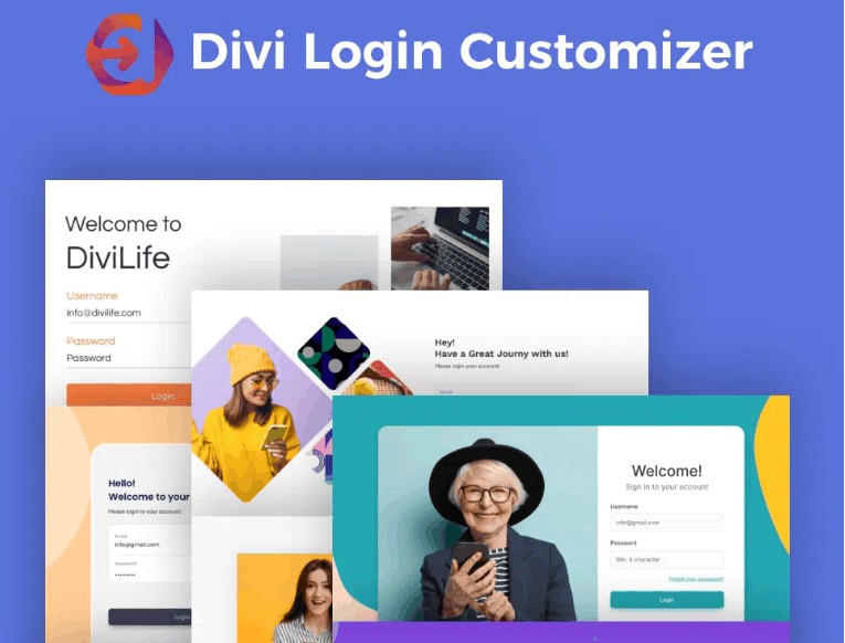 Divi Login Customizer homepage