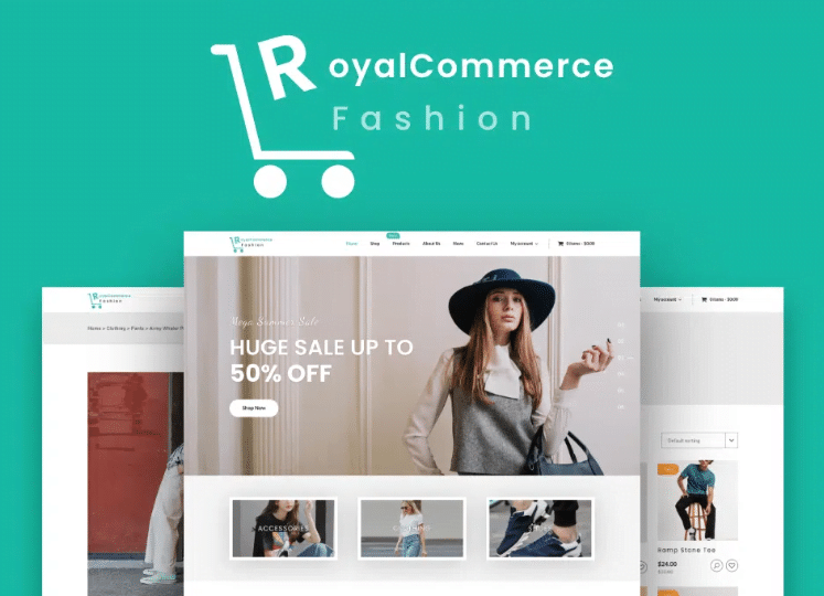 Divi RoyalCommerce theme homepage