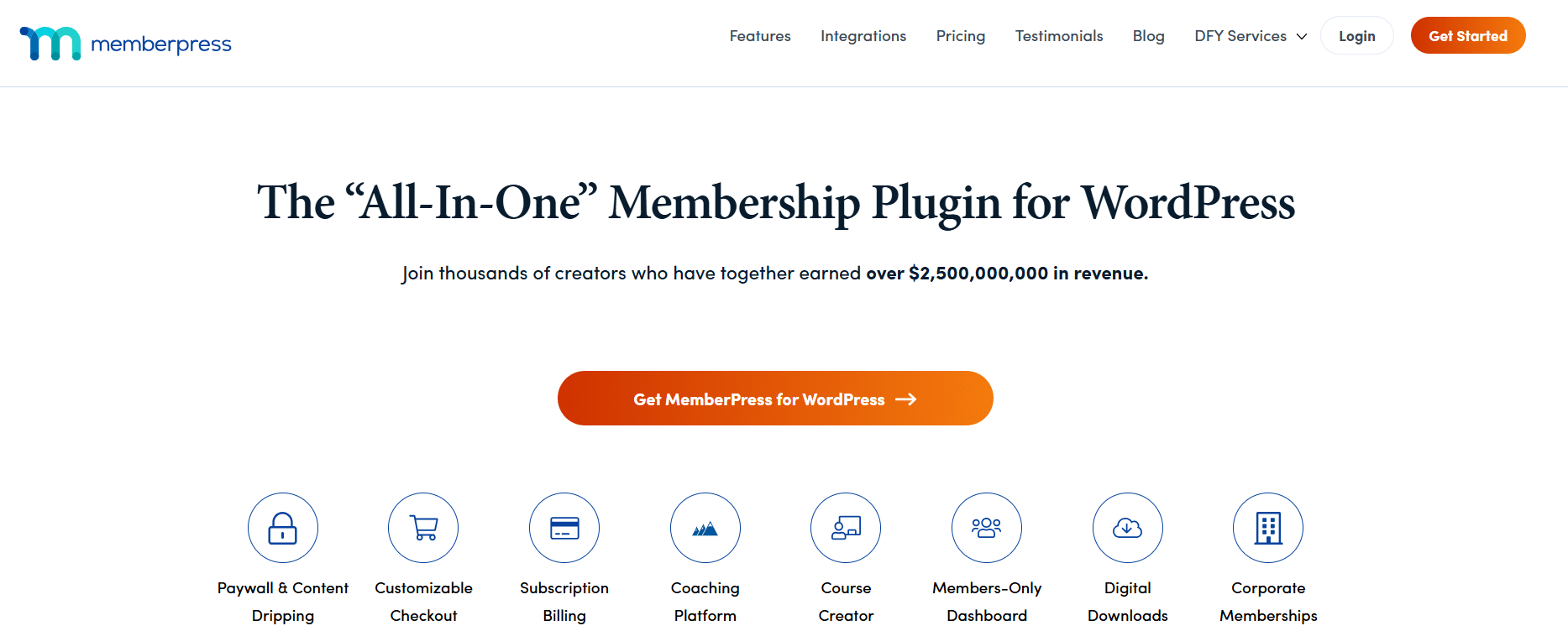 Memberpress homepage