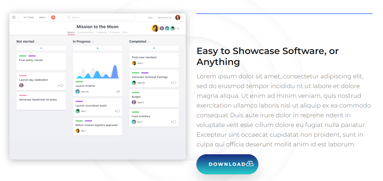 Software landing page example 1