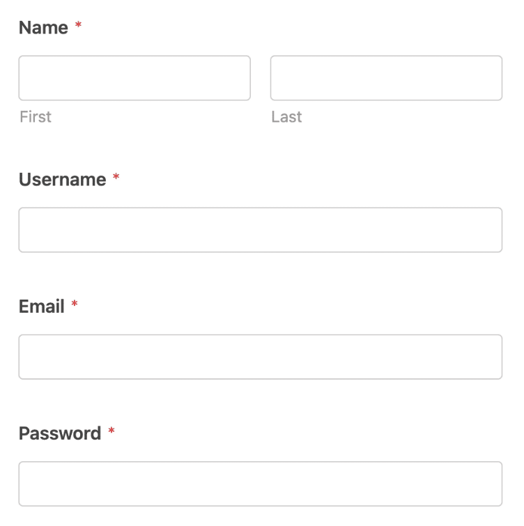 WPForms basic template example