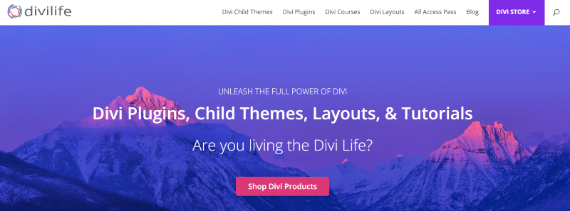 Above the fold CTA example