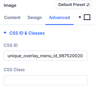 Adding overlay CSS code for trigger
