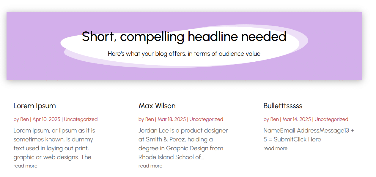 Adding Blog module to Divi blog template