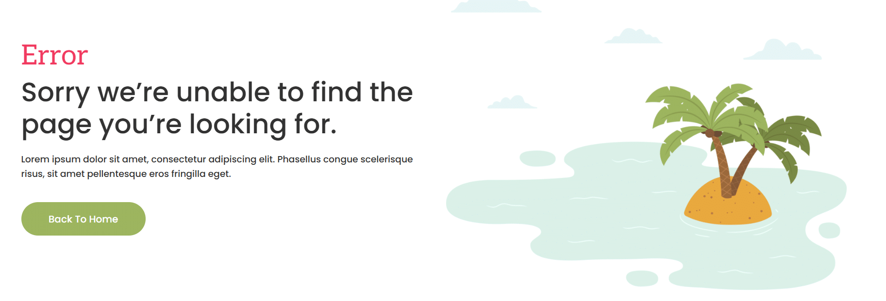 Divi Bricks’ 404 layout example 1