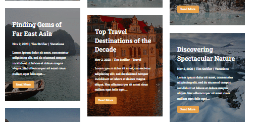 Divi Bricks Blog Layout example 1