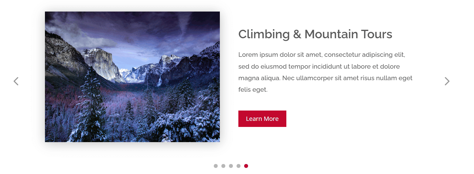 Divi Life carousel layout example