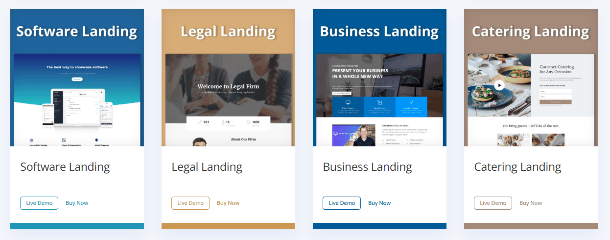 Divi layouts’ examples
