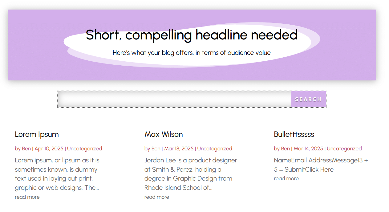 Adding Divi’s Search module