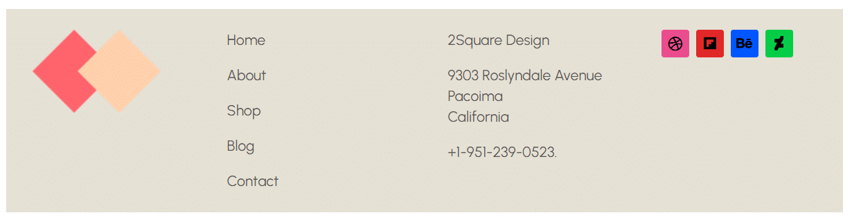 Sample Divi global footer