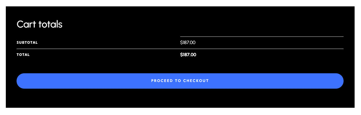 Woo Cart Totals module