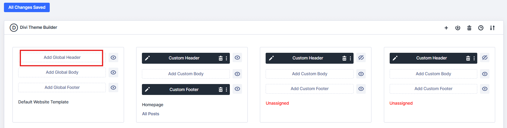 Creating Global Header in Divi