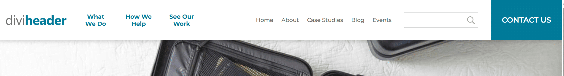 Sample Divi Life header layout