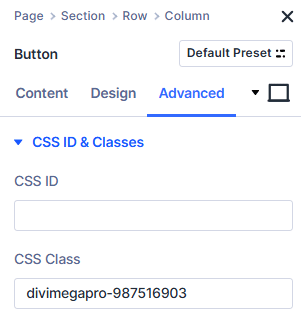 Adding trigger CSS Class to Button module