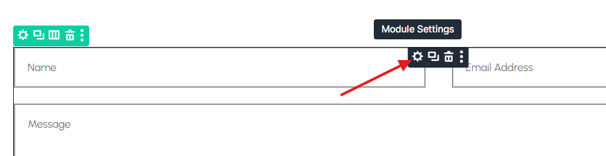Opening settings in the Divi Builder