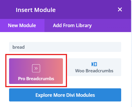 Divi Life Pro Breadcrumbs module