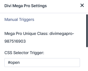 Adding CSS Selector Trigger