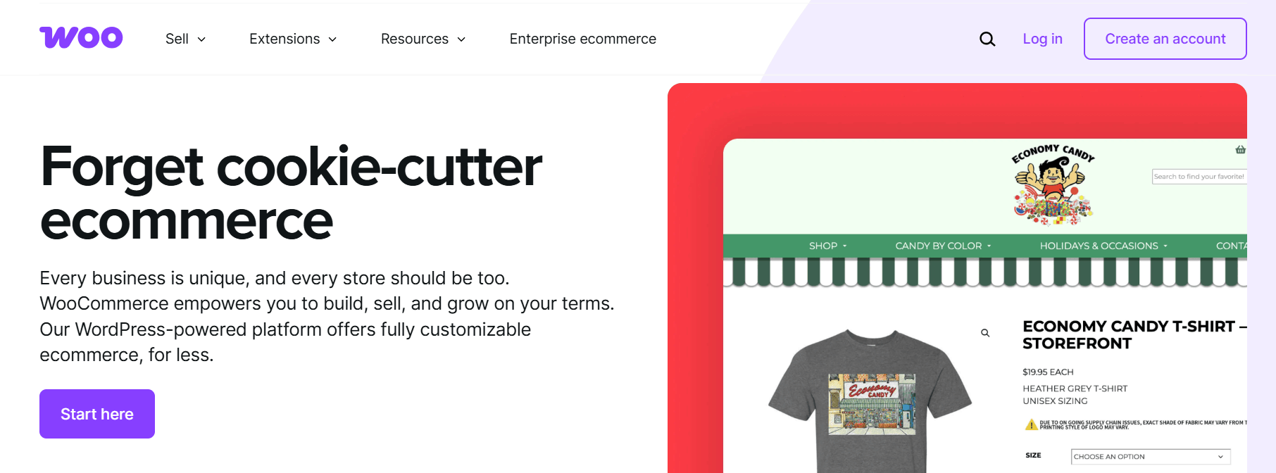 WooCommerce homepage