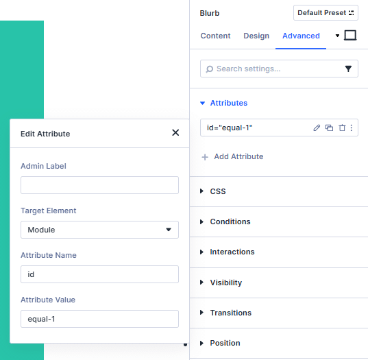 Adding Attribute to module using Divi Hacks