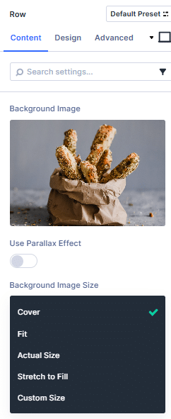 Setting an image as background